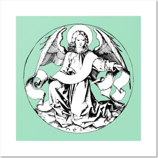 15th Century St Matthew the Evangelist Emblem Winged Angel Posters and Art